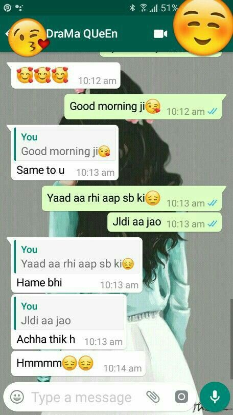 romantic chat whatsapp screenshot